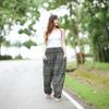 Lannaclothesdesign Women's Elephant Hippie Boho Yoga Harem Pants PJ (L, Grey Small Line Elephant) view 3