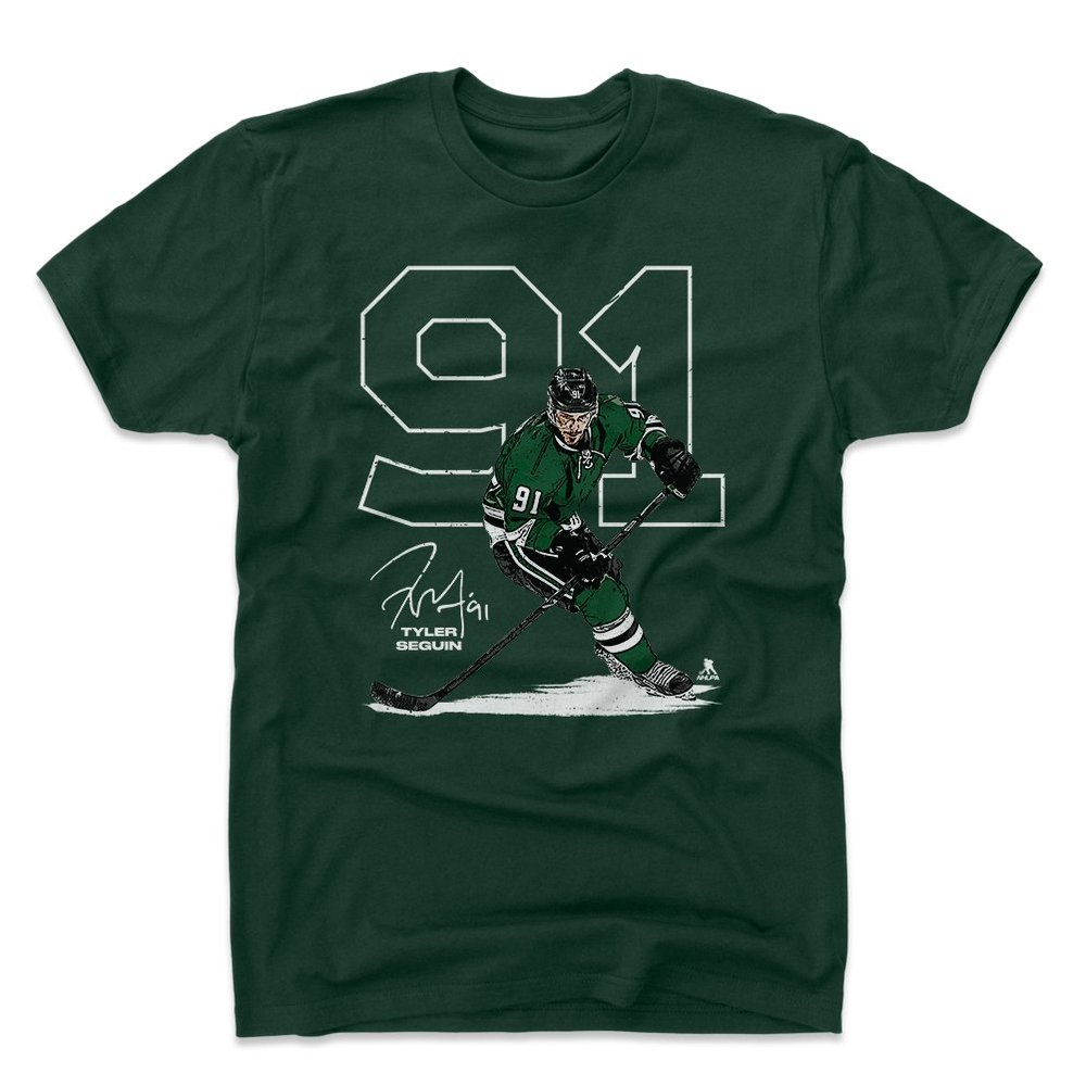 500 LEVEL Tyler Seguin Shirt (Cotton, XX-Large, Forest Green) - Tyler Seguin Number W WHT