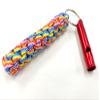 Paracord Key Chain [Rainbow] with Anodized Color Whistle view 1