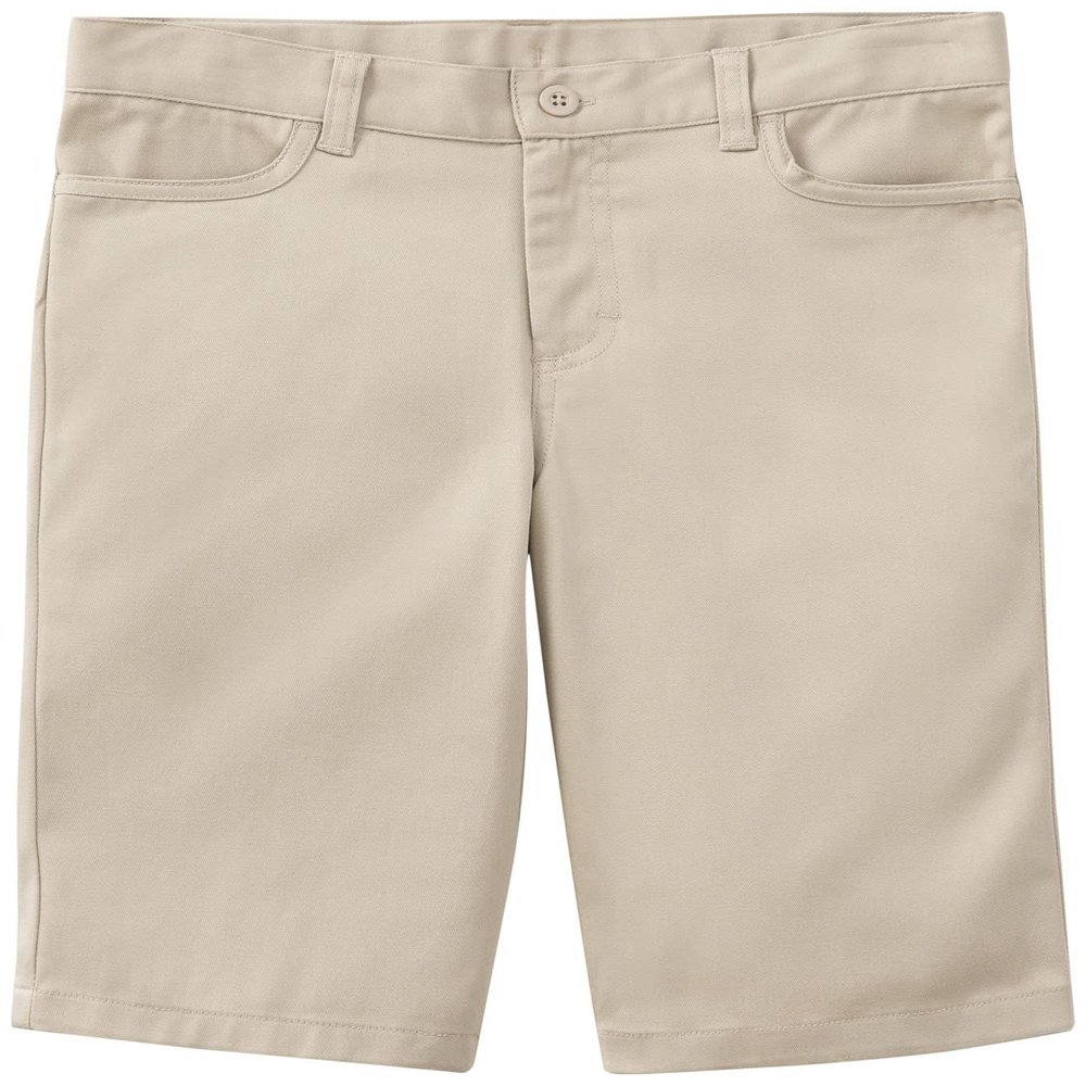 Classroom Uniforms Big Girl's Plus Size Adj. Matchstick Narrow Leg Short Shorts, Khaki, 8h