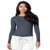 Adar Uniforms Underscrubs for Women 2 Pack - Long Sleeve Comfort Tee - 2902 - Pewter - XXS view 2
