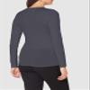Adar Uniforms Underscrubs for Women 2 Pack - Long Sleeve Comfort Tee - 2902 - Pewter - XXS view 3