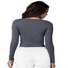 Adar Uniforms Underscrubs for Women 2 Pack - Long Sleeve Comfort Tee - 2902 - Pewter - XXS view 4