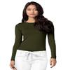 Adar Uniforms Underscrubs for Women 2 Pack - Long Sleeve Comfort Tee - 2902 - Olive - L view 2