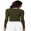 Adar Uniforms Underscrubs for Women 2 Pack - Long Sleeve Comfort Tee - 2902 - Olive - L view 3