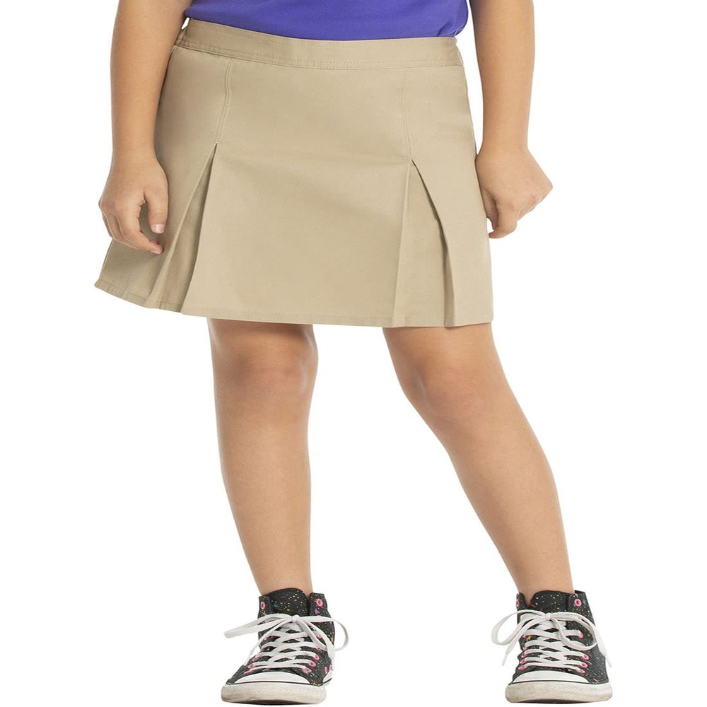 Classroom School Uniforms Girls' Big Plus Size Pleated Scooter, Khaki, 12h