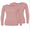 Adar Uniforms Underscrubs for Women 2 Pack - Long Sleeve Comfort Tee - 2902 - Blush - XXS view 1
