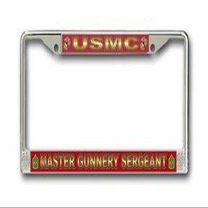 MilitaryBest US Marine Corps Master Gunnery Sergeant License Plate Frame