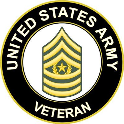 3.8" US Army Command Sergeant Major Veteran Decal Sticker