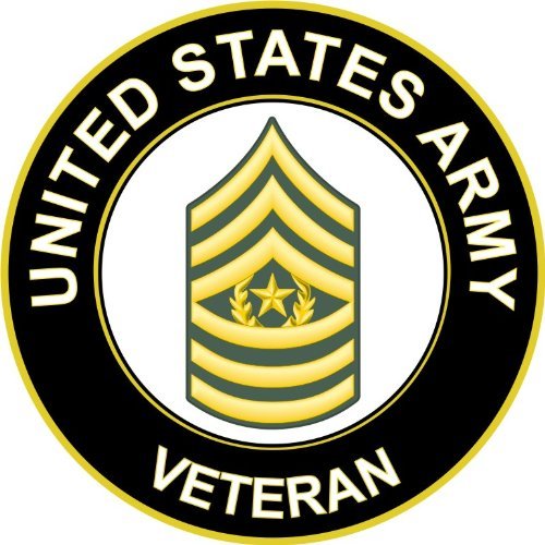 3.8" US Army Command Sergeant Major Veteran Decal Sticker