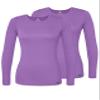 Adar Uniforms Underscrubs for Women 2 Pack - Long Sleeve Comfort Tee - 2902 - Lavender - XL view 1