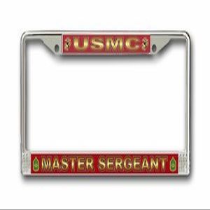 MilitaryBest US Marine Corps Master Sergeant License Plate Frame