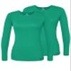 Adar Underscrubs for Women 2 Pack - Long Sleeve Underscrub Comfort Tee - 2902 - Spearmint - XXS view 1