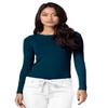 Adar Uniforms Underscrubs for Women 2 Pack - Long Sleeve Comfort Tee - 2902 - Caribbean Blue - 3X view 2