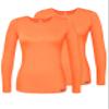 Adar Uniforms Adar Underscrubs for Women 2 Pack - Long Sleeve Underscrub Comfort Tee - 2902 - Neon Orange - 3X view 1