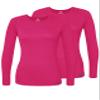 Adar Uniforms Underscrubs for Women 2 Pack - Long Sleeve Comfort Tee - 2902 - Fuchsia - M view 1