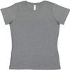 LAT Women 100% Cotton Jersey Crew Neck Short Sleeve Tee (3516) Granite Heather, S