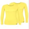 Adar Uniforms Underscrubs for Women 2 Pack - Long Sleeve Comfort Tee - 2902 - Citron - XL view 1