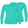 Adar Uniforms Underscrubs for Women 2 Pack - Long Sleeve Comfort Tee - 2902 - Sea Glass - L view 1