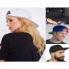 Diversity & Inclusion D&I. Plain Adjustable Snapback Hats Caps Flat Bill Visor - Navy view 3