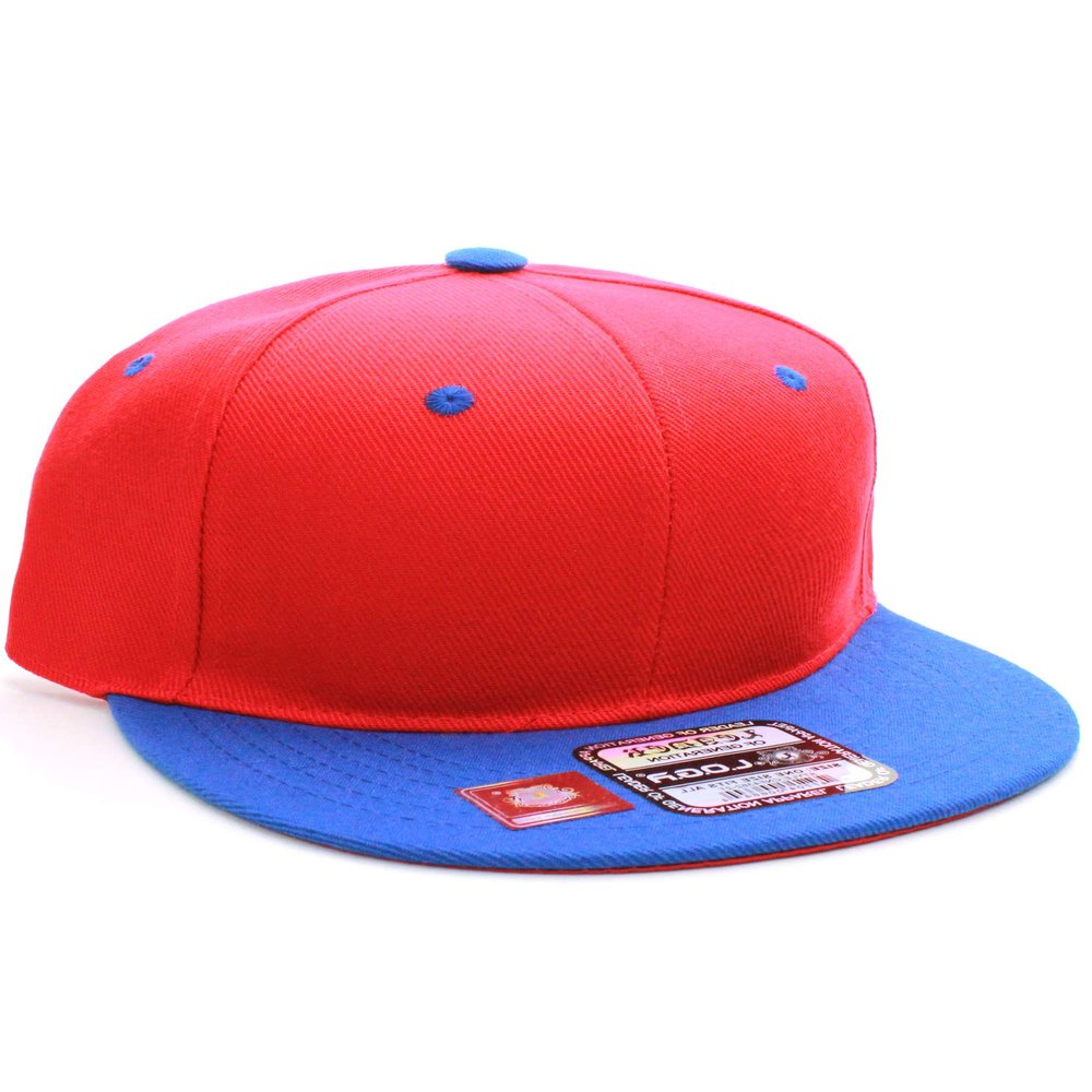 Diversity & Inclusion D&I. Plain Adjustable Snapback Hats Caps Flat Bill Visor - Red Blue