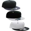 D&I Plain Flat Bill Visor Blank Snapback Hat Cap with Adjustable Snaps - 3 Pk - Bk/Wh, Wh/Bk, Bk/Ch view 1