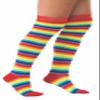 Rubie's Unisex-Adult's Rainbow Knee High Socks, Multicolor, One Size view 1