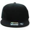 D&I Plain Flat Bill Visor Blank Snapback Hat Cap with Adjustable Snaps - 3 Pk - Black, Black, Black view 2