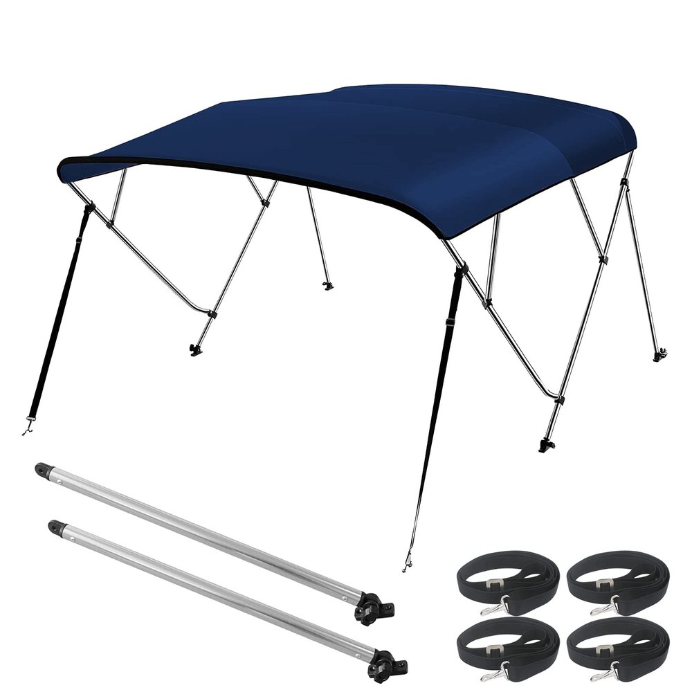 Seamander Bimini Top for Boats,3-4 Bow 14 Different Size Boat Canopy,Includes Bimini Top Hardwares and Boot Cover,4 Bow 8ft Length 85in - 90in Width 54in Height