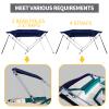Seamander Bimini Top for Boats,3-4 Bow 14 Different Size Boat Canopy,Includes Bimini Top Hardwares and Boot Cover,4 Bow 8ft Length 85in - 90in Width 54in Height view 3