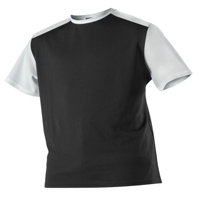 Alleson Athletic Men's Mock mesh Baseball Jersey, Black/White, Large