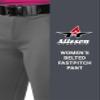 Alleson Athletic Fastpitch Softball Pants for Women. Low Rise Double Knit Charcoal Softball Pants Made with Stretch Knit Polyester (Style 615PSW) Large view 4