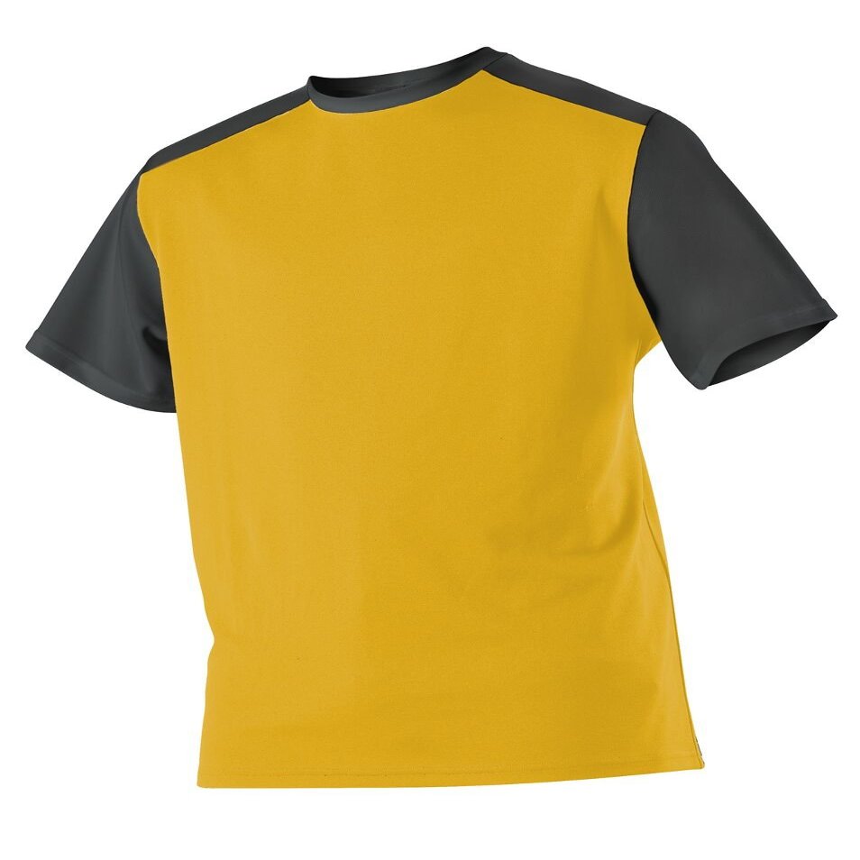 Alleson Athletic Men's Mock mesh Baseball Jersey, Light Gold/Black, Small