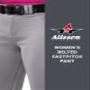 Alleson Athletic Fastpitch Softball Pants for Women. Low Rise Double Knit Grey Softball Pants Made with Stretch Knit Polyester (Style 615PSW) Large view 4