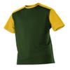 Alleson Athletic Men's Mock mesh Baseball Jersey, Dark Green/Light Gold, X-Large view 1