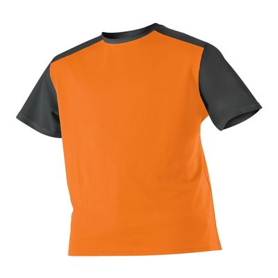 Alleson Athletic Boys Youth Mock Mesh Baseball Jersey, Orange/Black, Small