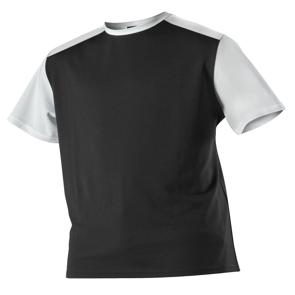 Alleson Athletic Men's Mock mesh Baseball Jersey, Black/White, Small