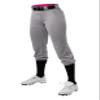 Alleson Athletic Women's Fastpitch/Softball Belted Speed Pant  Moisture-Wicking, Durable Fabric, and Pro-Style Fit, Grey, X-Small
