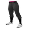 Alleson Athletic Girl's Fastpitch/Softball Speed Premium Pant, Black, S view 1