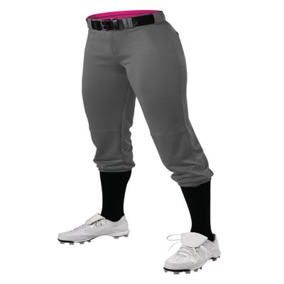 Alleson Athletic Girl's Fastpitch/Softball Speed Premium Pant, Charcoal Solid, S