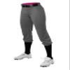Alleson Athletic Girl's Fastpitch/Softball Speed Premium Pant, Charcoal Solid, S view 1
