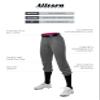 Alleson Athletic Girl's Fastpitch/Softball Speed Premium Pant, Charcoal Solid, S view 3