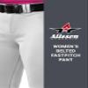 Alleson Athletic Women's Fastpitch/Softball Belted Speed Pant  Moisture-Wicking, Durable Fabric, and Pro-Style Fit, White, Large view 4