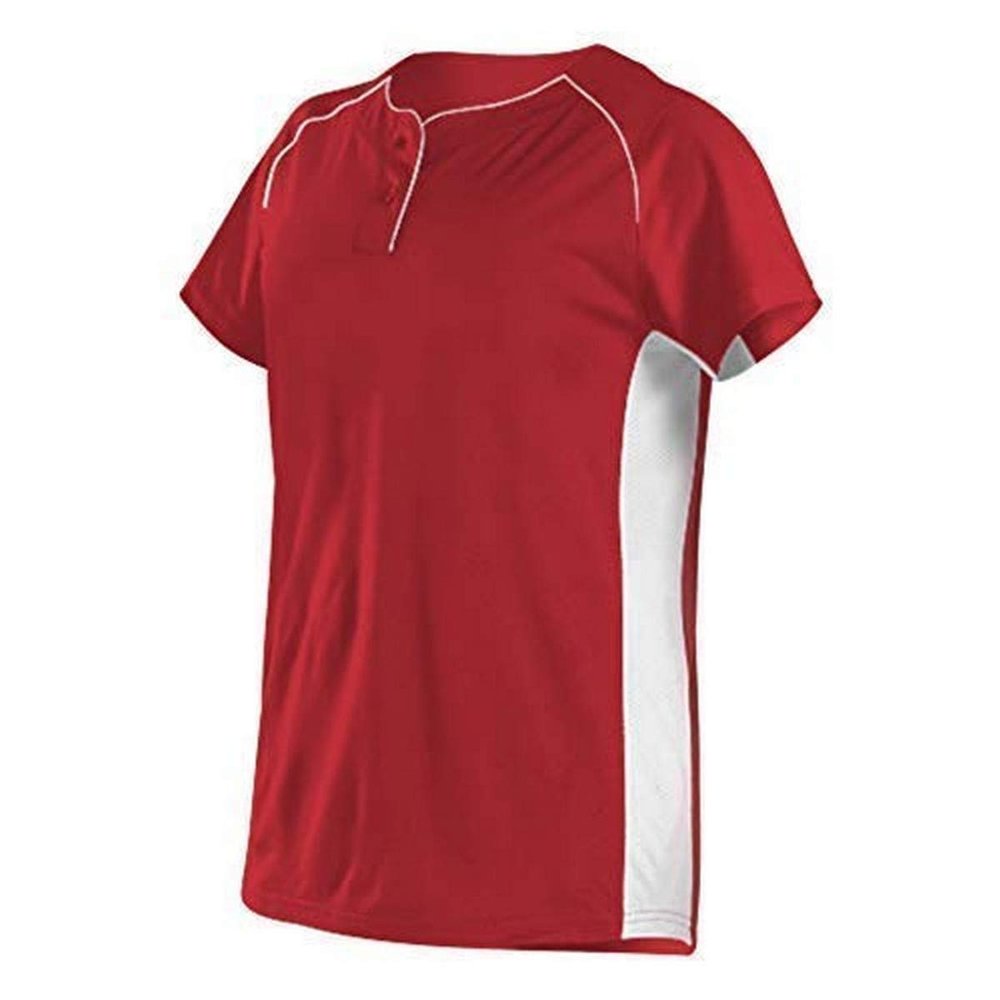 Alleson Athletic Women's Power Flex Fast Pitch Softball Jersey, XX-Large, Scarlet/White