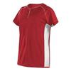 Alleson Athletic Women's Power Flex Fast Pitch Softball Jersey, XX-Large, Scarlet/White view 1