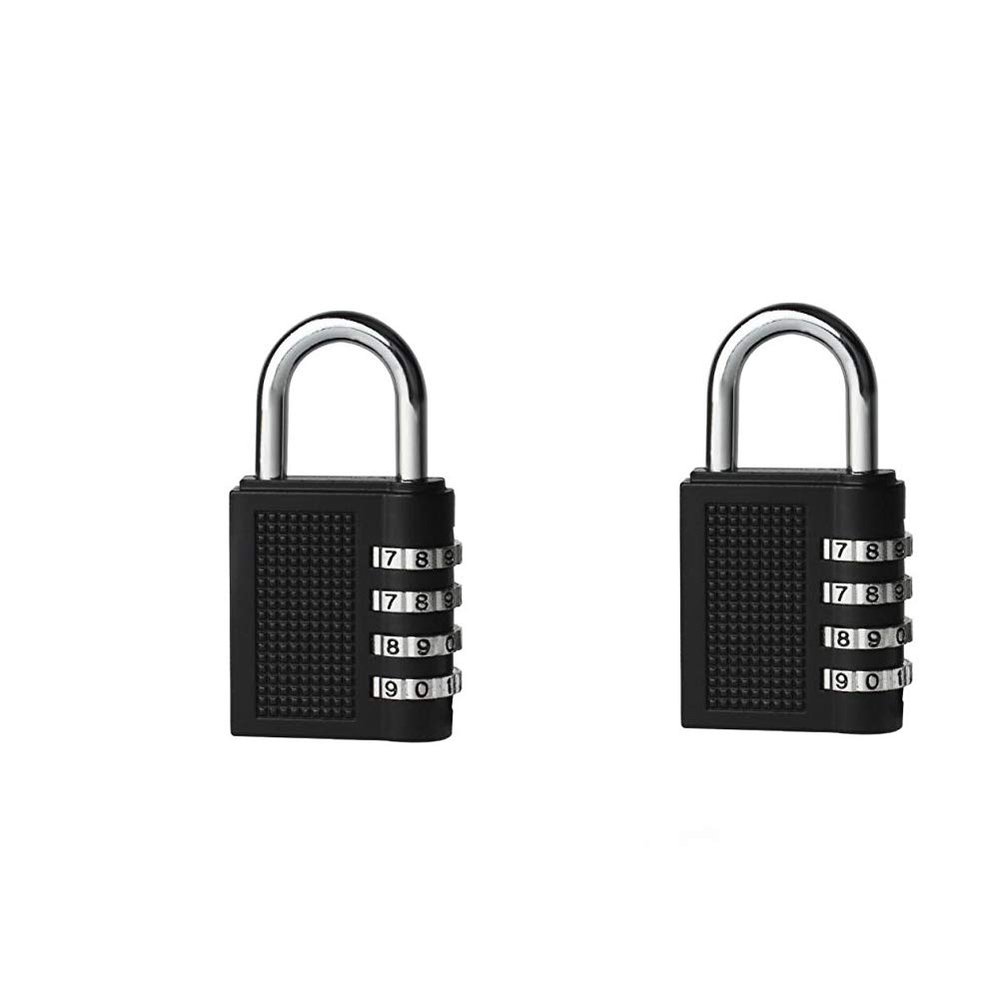 Preamer 2 pcs 4 Dial Digit Combination Code Padlock Travel Suitcase Luggage Security Password Lock