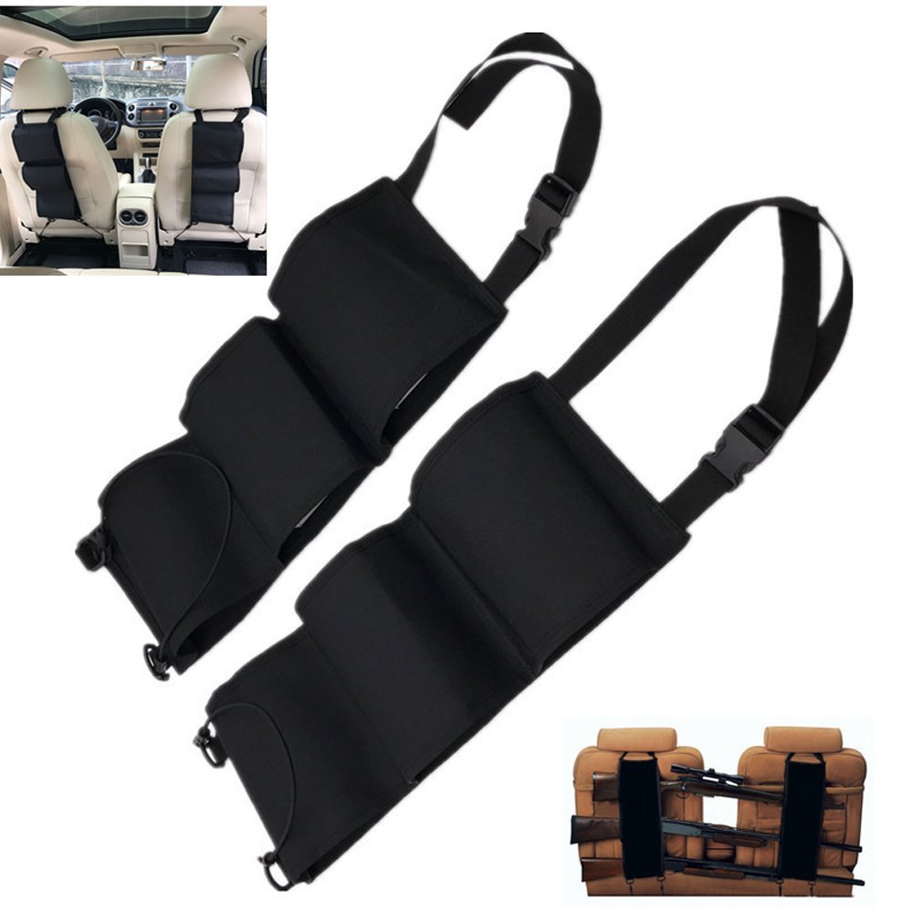 Car Seat Back Gun Rack Tactical Accessory Hang Bag Truck Concealed Seat Umbrella Photography Rack Rifles Holder Storage Shotgun Organizer for Hunting Sporting