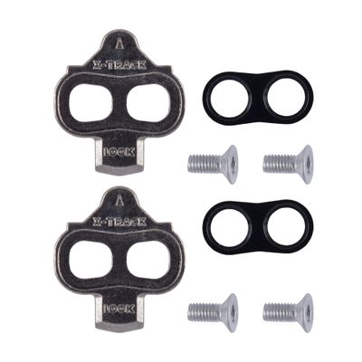 LOOK Cycle - X-Track Cleats - Unidirectional Disengagement - Ultra Compact - Lightweight - Angular Freedom 6 - Cleats for MTB, Gravel or Urban Riding