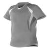 Alleson Athletic Girls Plaited Knit Fast Pitch Softball Jersey, Grey/White, Small