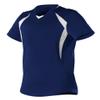 Alleson Athletic Girls Plaited Knit Fast Pitch Softball Jersey, Navy/White, Small view 1